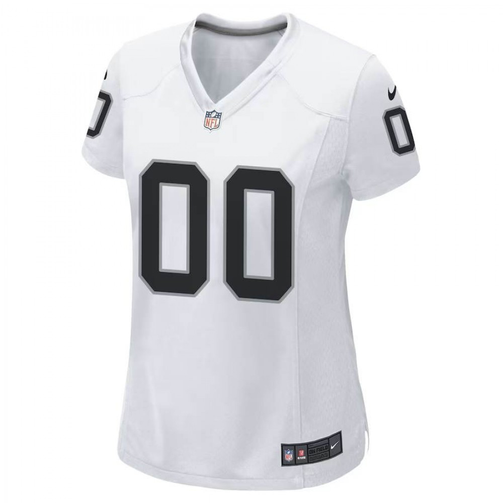 Las Vegas Raiders Nike Women's Custom Game Jersey - White-GridironStore